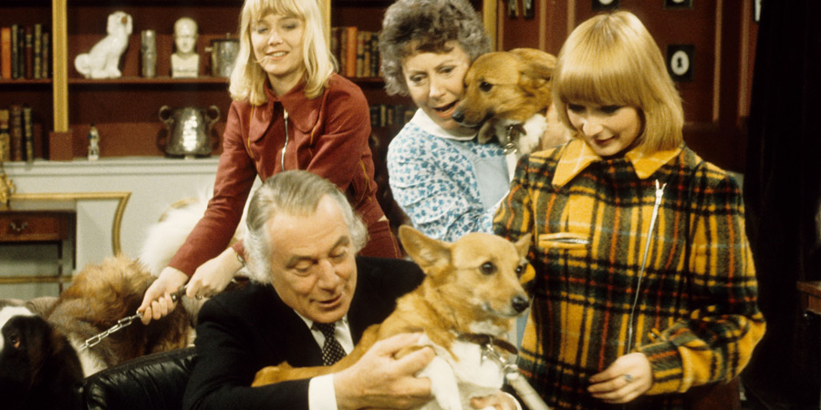 Father, Dear Father. Image shows from L to R: Anna Glover (Natasha Pyne), Patrick Glover (Patrick Cargill), Nanny (Noel Dyson), Karen Glover (Ann Holloway). Copyright: Thames Television
