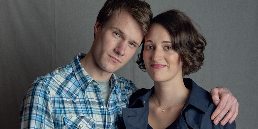 Fleabag. Image shows left to right: Harry (Hugh Skinner), Fleabag (Phoebe Waller-Bridge). Credit: Two Brothers Pictures