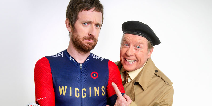 Some Mothers Do 'Ave 'Em Sport Relief 2016. Image shows from L to R: Bradley Wiggins, Frank Spencer (Michael Crawford). Copyright: BBC