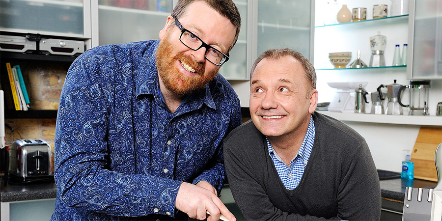 Frankie Boyle And Bob Mortimer's Cookery Show. Image shows from L to R: Frankie Boyle, Bob Mortimer. Copyright: Pett Productions