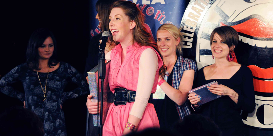 Funny Women Awards 2008. Image shows from L to R: Katherine Ryan, Sara Pascoe, Rachel Stubbings