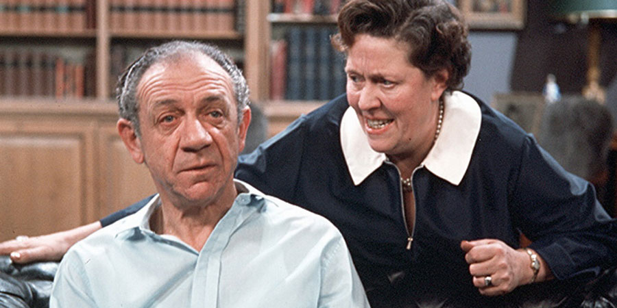 George And The Dragon. Image shows from L to R: George Russell (Sid James), Gabrielle Dragon (Peggy Mount). Copyright: Associated Television
