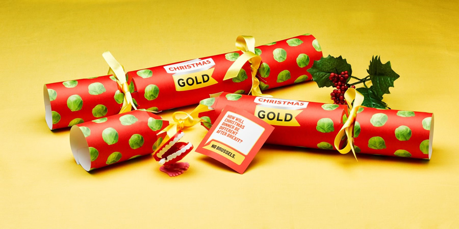 Gold Christmas Cracker Jokes. Copyright: UKTV