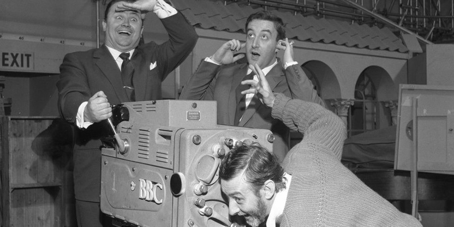 The Goon Show. Image shows left to right: Neddie Seagoon (Harry Secombe), Count Jim Moriarty (Spike Milligan), Hercules Grytpype-Thynne (Peter Sellers). Credit: BBC