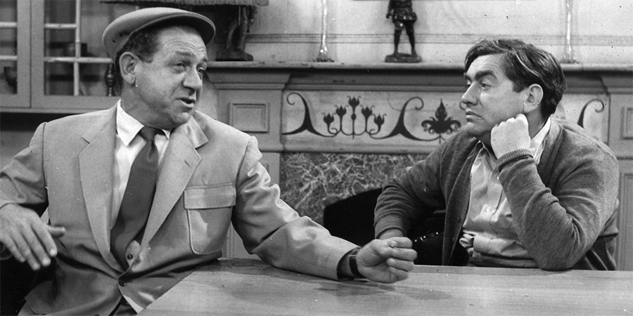 Hancock's Half Hour. Image shows from L to R: Sidney Balmoral James (Sid James), Anthony Aloysius St John Hancock (Tony Hancock). Copyright: BBC