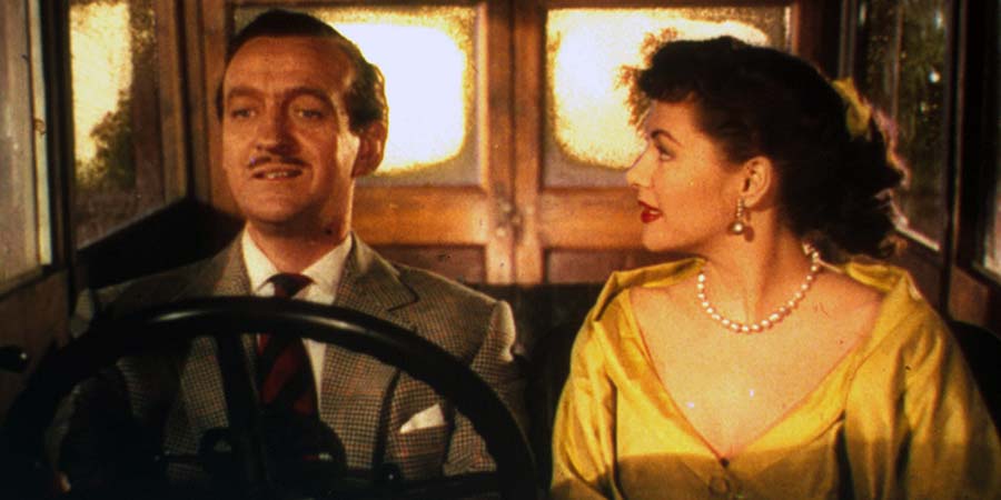 Happy Ever After. Image shows from L to R: Jasper O'Leary (David Niven), Serena McGlusky (Yvonne de Carlo). Copyright: STUDIOCANAL