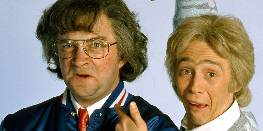 Harry Enfield's Television Programme. Image shows from L to R: Harry Enfield, Paul Whitehouse. Copyright: Hat Trick Productions