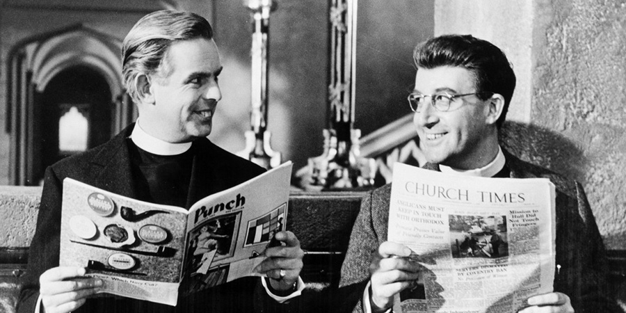 Heavens Above!. Image shows left to right: The Other Smallwood (Ian Carmichael), The Reverend John Smallwood (Peter Sellers). Credit: STUDIOCANAL