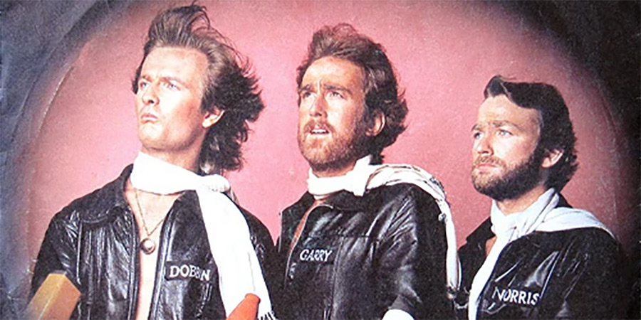 The Hee Bee Gee Bees. Image shows from L to R: Philip Pope, Angus Deayton, Michael Fenton Stevens