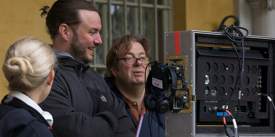 The Hippopotamus. Image shows from L to R: John Jencks, Ted Wallace (Roger Allam)