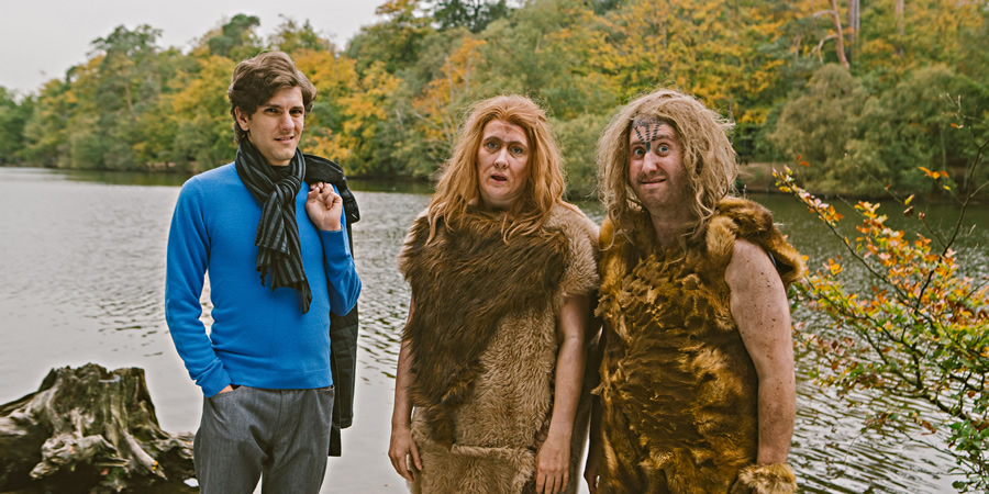 Horrible Histories. Image shows from L to R: Mathew Baynton, Martha Howe-Douglas, Jim Howick