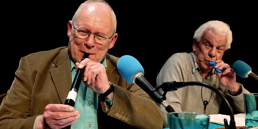 I'm Sorry I Haven't A Clue. Image shows from L to R: Graeme Garden, Barry Cryer. Copyright: BBC
