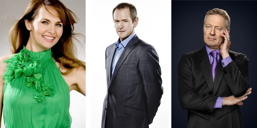 Image shows from L to R: Alexander Armstrong, Rory Bremner, Debra Stephenson