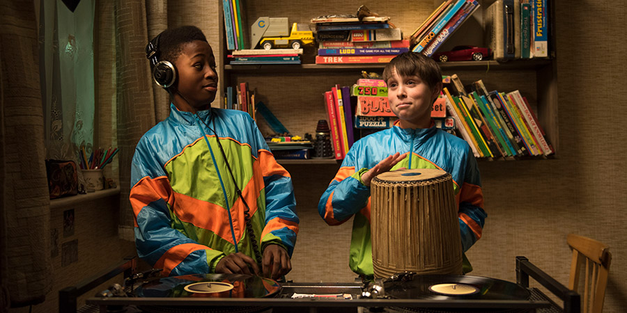 In The Long Run. Image shows from L to R: Kobna (Sammy Kamara), Dean (Mattie Boys). Copyright: Sky