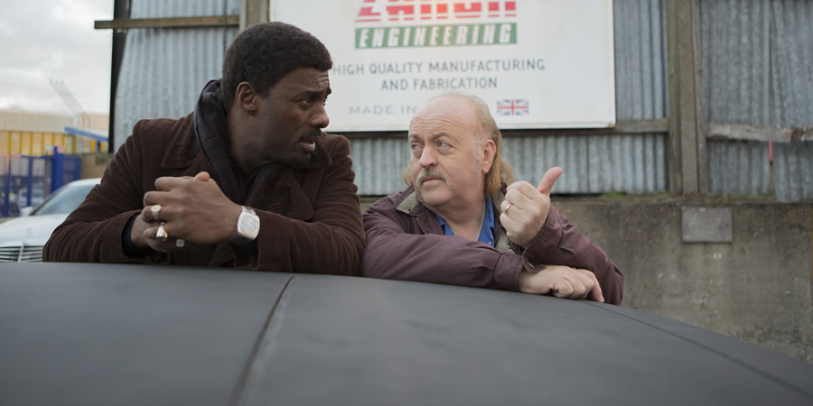 In The Long Run. Image shows from L to R: Walter (Idris Elba), Bagpipes (Bill Bailey)