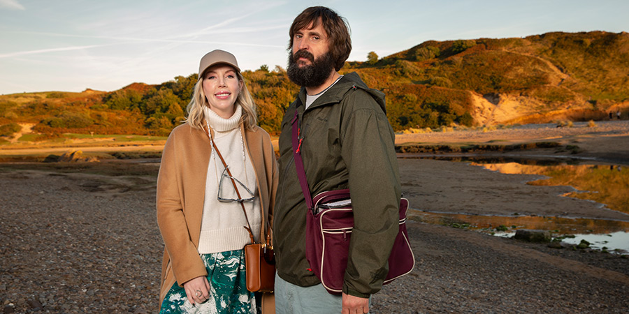 Joe & Katherine's Bargain Holidays. Image shows left to right: Katherine Ryan, Joe Wilkinson