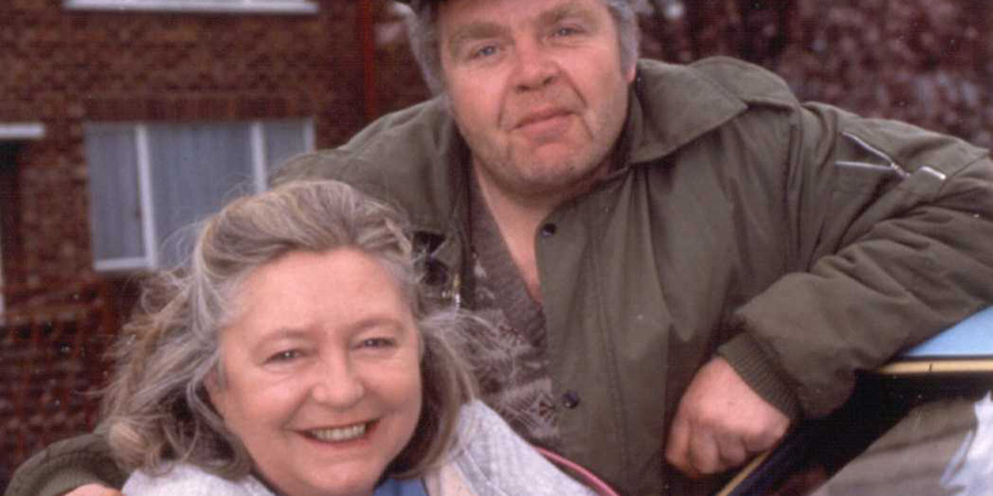 Keeping Up Appearances. Image shows from L to R: Daisy (Judy Cornwell), Onslow (Geoffrey Hughes). Copyright: BBC