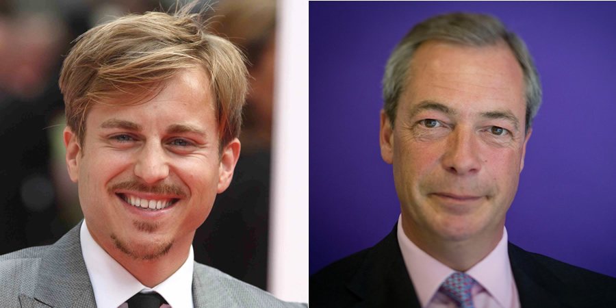 Image shows from L to R: Kevin Bishop, Nigel Farage