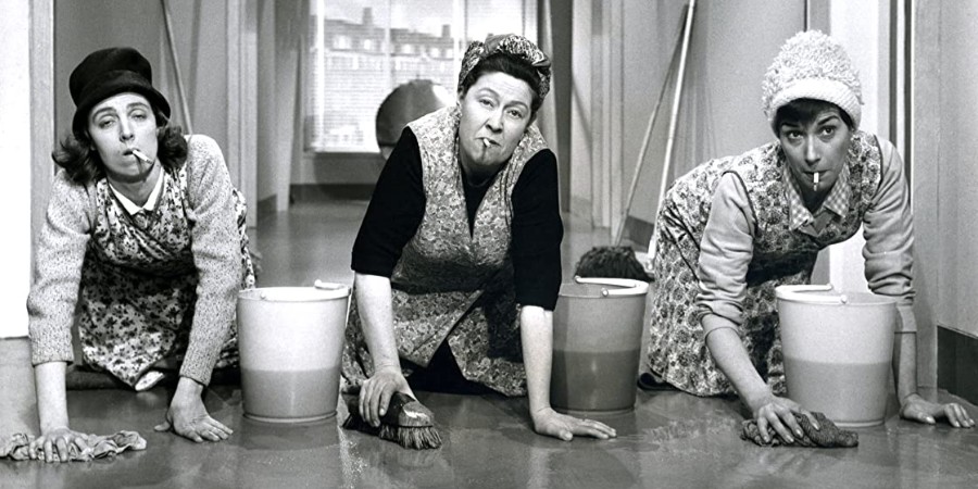 Ladies Who Do. Image shows left to right: Emily Parish (Avril Elgar), Mrs. Cragg (Peggy Mount), Mrs. Higgins (Miriam Karlin)