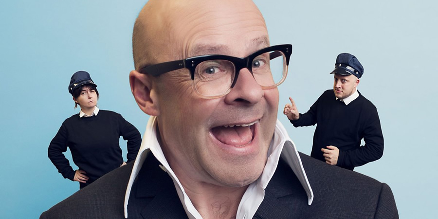 Life On Egg. Image shows from L to R: Ann (Karen Bartke), Harry (Harry Hill), Peter (Marek Larwood). Copyright: BBC