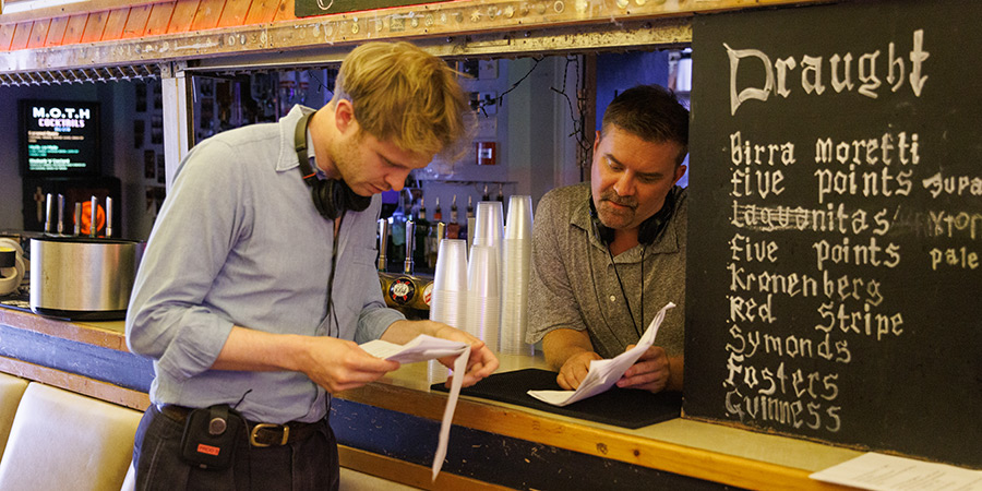 Live At The Moth Club. Image shows left to right: Alexander Owen, Rupert Majendie