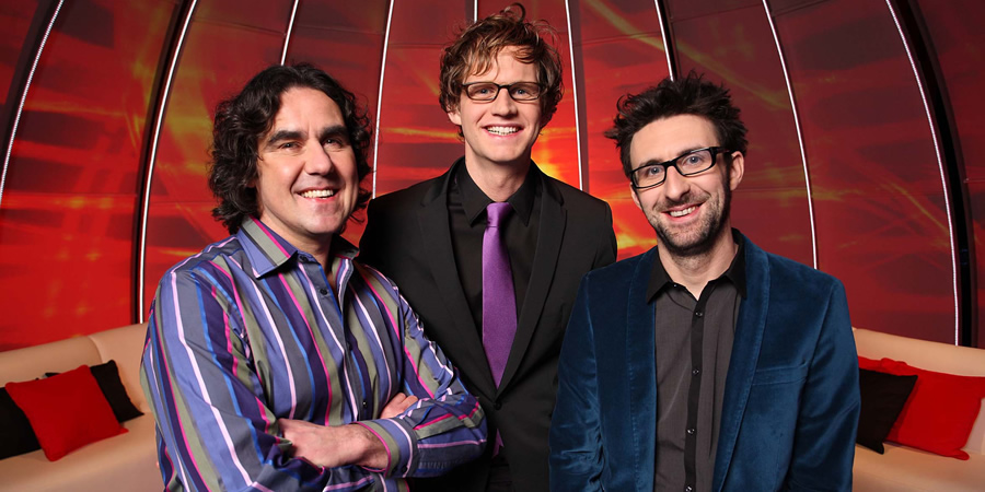 The Mad Bad Ad Show. Image shows from L to R: Micky Flanagan, Mark Dolan, Mark Watson. Copyright: Objective Productions