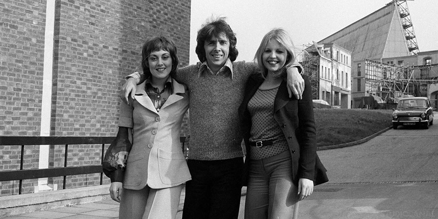 Man About The House. Image shows left to right: Chrissy Plummer (Paula Wilcox), Robin Tripp (Richard O'Sullivan), Jo (Sally Thomsett)