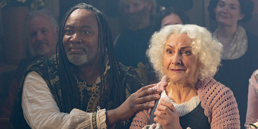 Man & Witch: The Dance Of A Thousand Steps. Image shows from L to R: Reginald D Hunter, Pauline McLynn