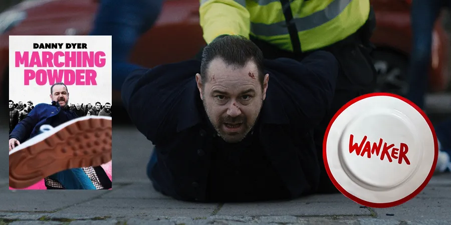 Marching Powder prize bundle includes a signed poster and novelty plate. Jack (Danny Dyer)