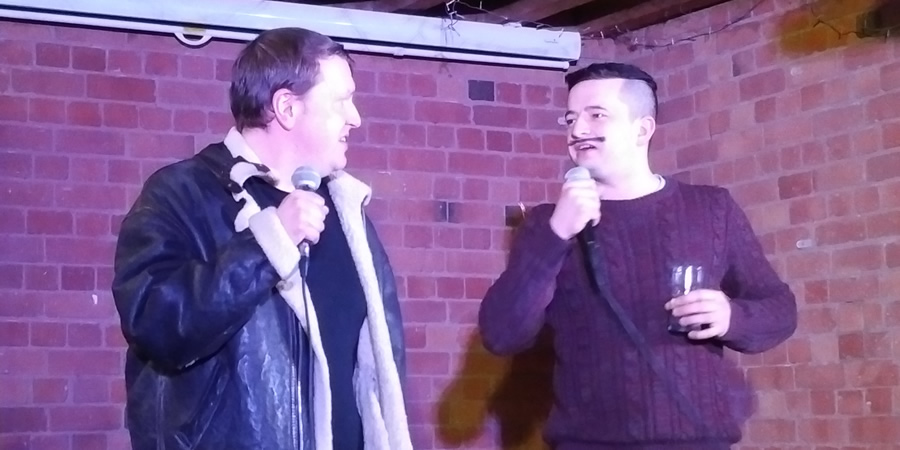 Image shows from L to R: Andrew McBurney, Jack Kirwan. Copyright: Midlands Comedy Awards