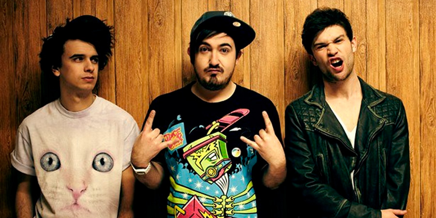 The Midnight Beast. Image shows from L to R: Stefan Abingdon, Ashley Horne, Andrew Wakely