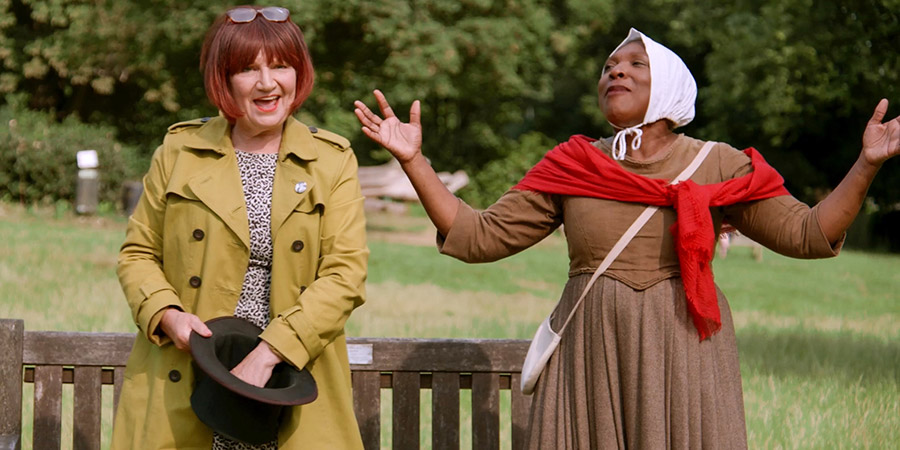 Mrs Williams And Mrs Nice. Image shows from L to R: Mrs Barbara Nice (Janice Connolly), Mrs Williams (Lorna Laidlaw). Copyright: Sky