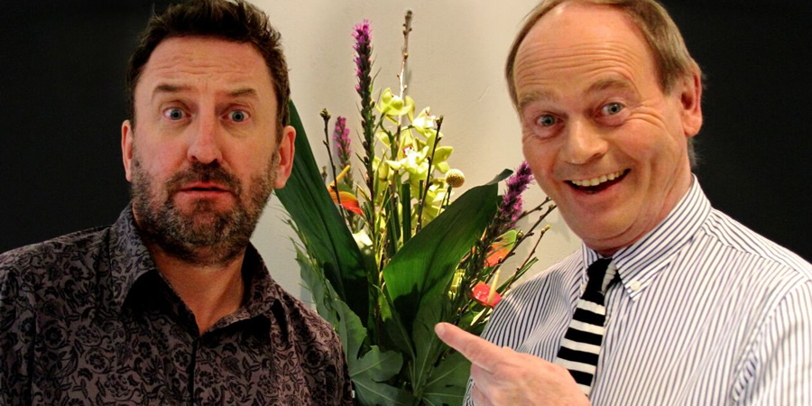 The Museum Of Curiosity. Image shows from L to R: Lee Mack, John Lloyd. Copyright: BBC