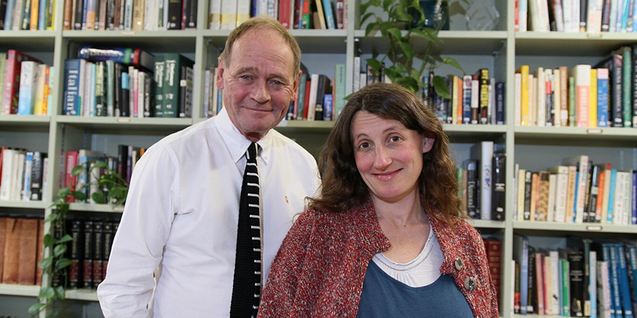 The Museum Of Curiosity. Image shows left to right: John Lloyd, Anna Ptaszynski The Museum Of Curiosity. Image shows left to right: John Lloyd, Anna Ptaszynski