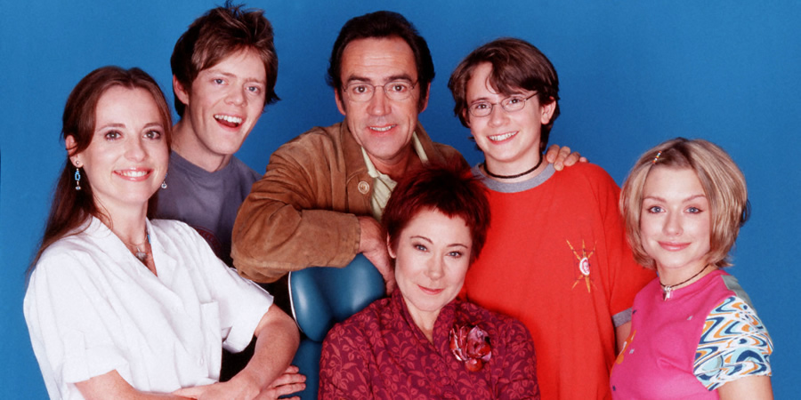 My Family. Image shows from L to R: Brigitte McKay (Daisy Donovan), Nick Harper (Kris Marshall), Ben Harper (Robert Lindsay), Susan Harper (Zoë Wanamaker), Michael Harper (Gabriel Thomson), Janey Harper (Daniela Denby-Ashe)