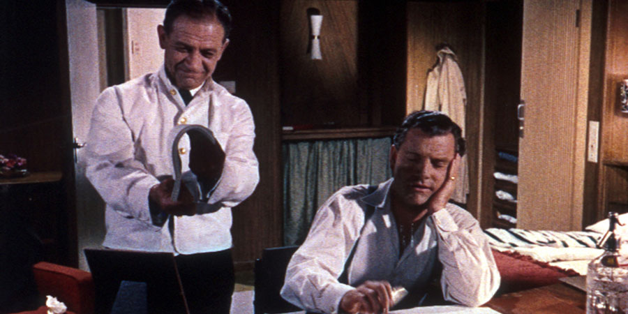 Next To No Time!. Image shows from L to R: Albert (Sid James), David Webb (Kenneth More)