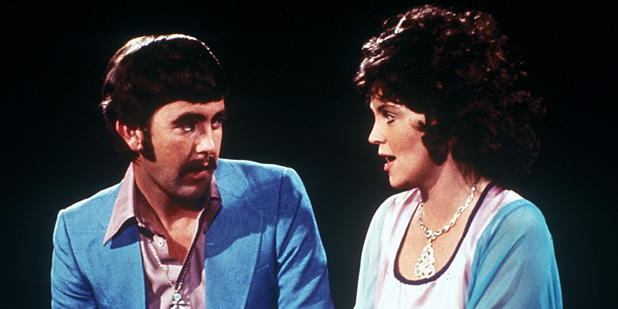 No - Honestly. Image shows left to right: C.D. (John Alderton), Clara (Pauline Collins). Credit: London Weekend Television