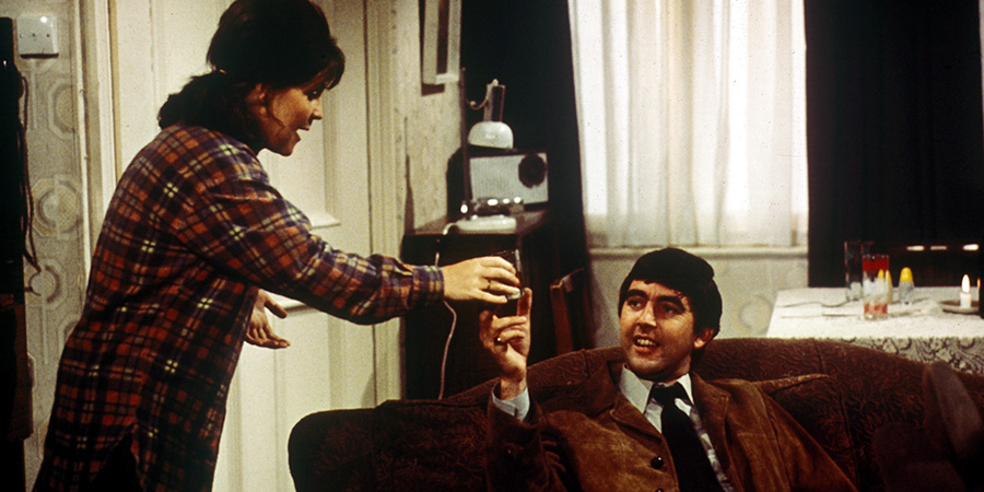 No - Honestly. Image shows left to right: Clara (Pauline Collins), C.D. (John Alderton). Credit: London Weekend Television