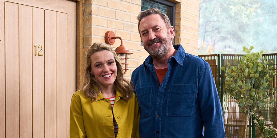 Not Going Out. Image shows left to right: Lucy (Sally Bretton), Lee (Lee Mack)