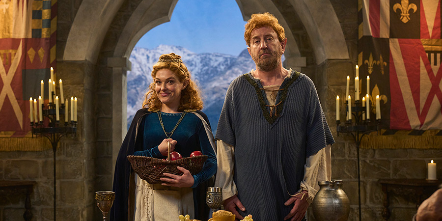 Not Going Out. Image shows left to right: Lucy (Sally Bretton), Lee (Lee Mack)