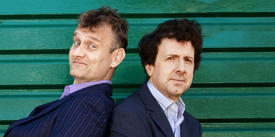 The Now Show. Image shows from L to R: Hugh Dennis, Steve Punt. Copyright: BBC