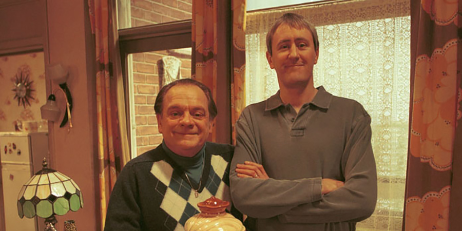 Only Fools And Horses. Image shows from L to R: Del (David Jason), Rodney (Nicholas Lyndhurst). Copyright: BBC