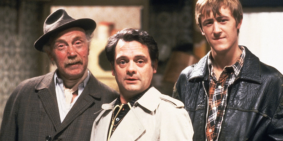 Only Fools And Horses. Image shows from L to R: Grandad (Lennard Pearce), Del (David Jason), Rodney (Nicholas Lyndhurst). Copyright: BBC