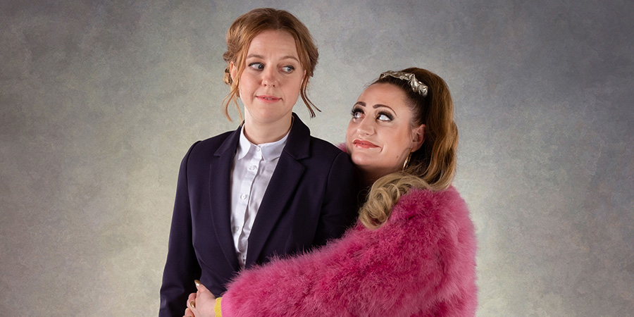 The Other One. Image shows from L to R: Cathy (Ellie White), Cat (Lauren Socha)