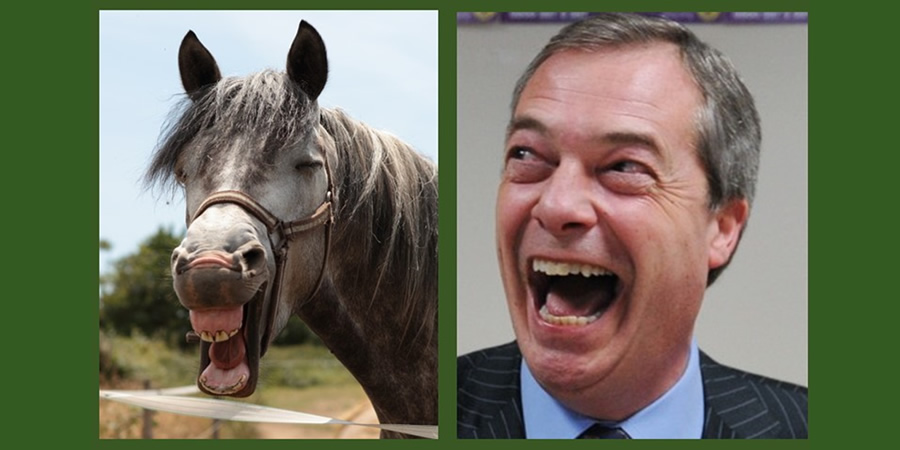 Nigel Farage and a horse