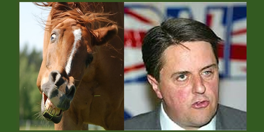 Nick Griffin and a horse