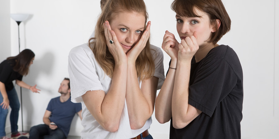 Ricky Whittington rehearsals. Image shows from L to R: Ellie White, Charlotte Ritchie. Copyright: Claire Haigh