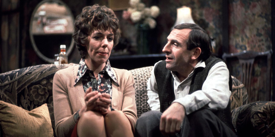 Rising Damp. Image shows from L to R: Ruth Jones (Frances de la Tour), Rupert Rigsby (Leonard Rossiter). Copyright: Yorkshire Television