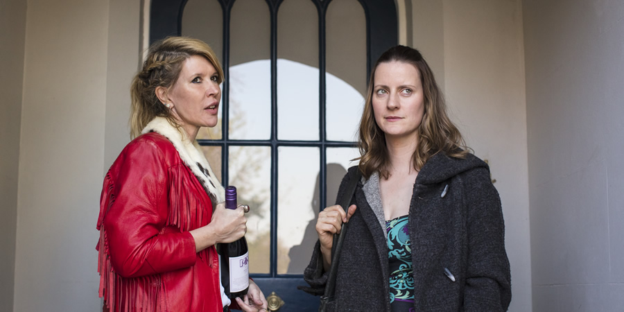 Sally4Ever. Image shows from L to R: Emma (Julia Davis), Sally (Catherine Shepherd)