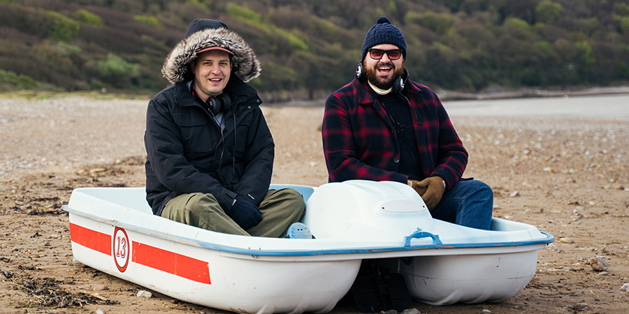 Sandylands. Image shows from L to R: Alex Finch, Martin Collins. Copyright: King Bert Productions Sandylands. Image shows from L to R: Alex Finch, Martin Collins. Copyright: King Bert Productions